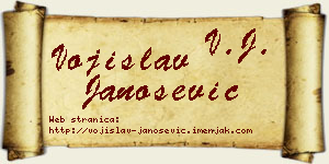 Vojislav Janošević vizit kartica